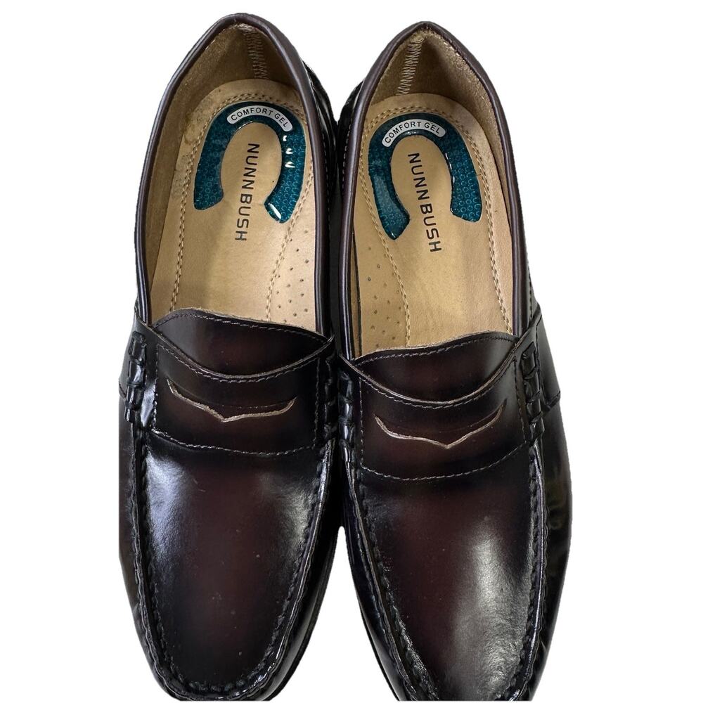 Nunn Bush Drexel 84547-601 Cordovan Leather Penny Loafers Shoes Men's US 8m